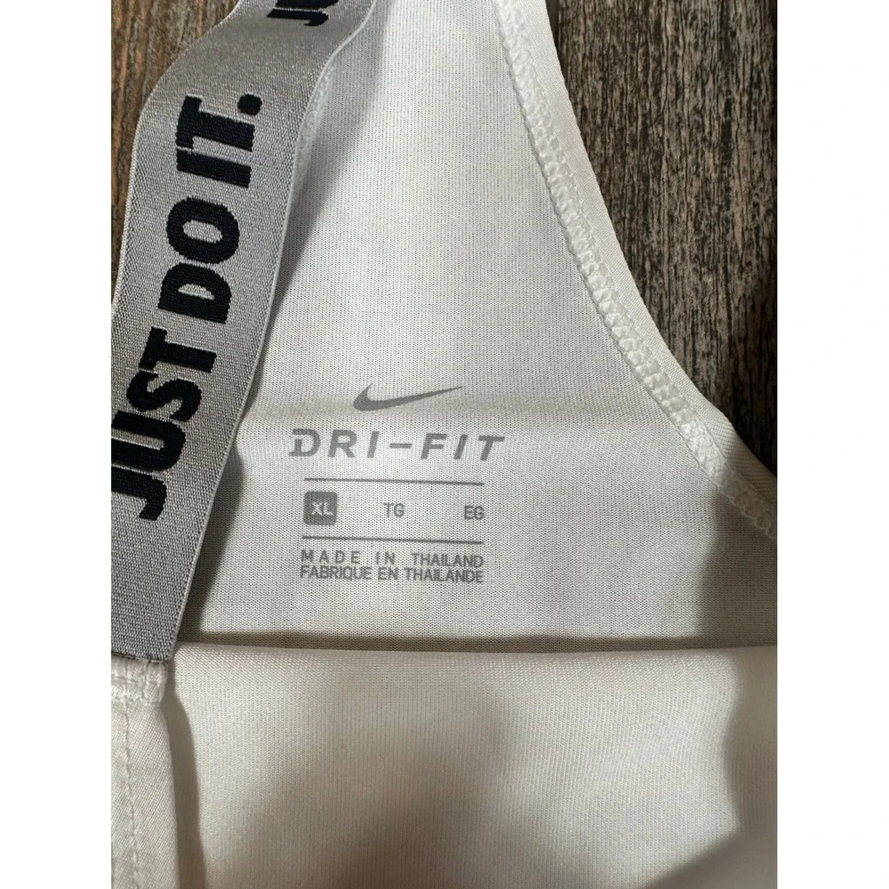 Nike Dri-FIT Training‎ Tank Top Women's XL White Just Do It Straps